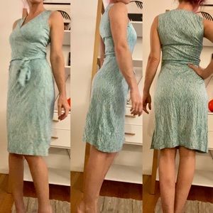 DVF wrap dress 👗 Aqua and White